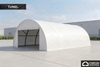 Cort tunel 6 × 7 m, PVC 750 g/m², alb