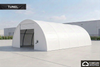 Cort tunel 9 × 12 m, PVC 900 g/m², alb